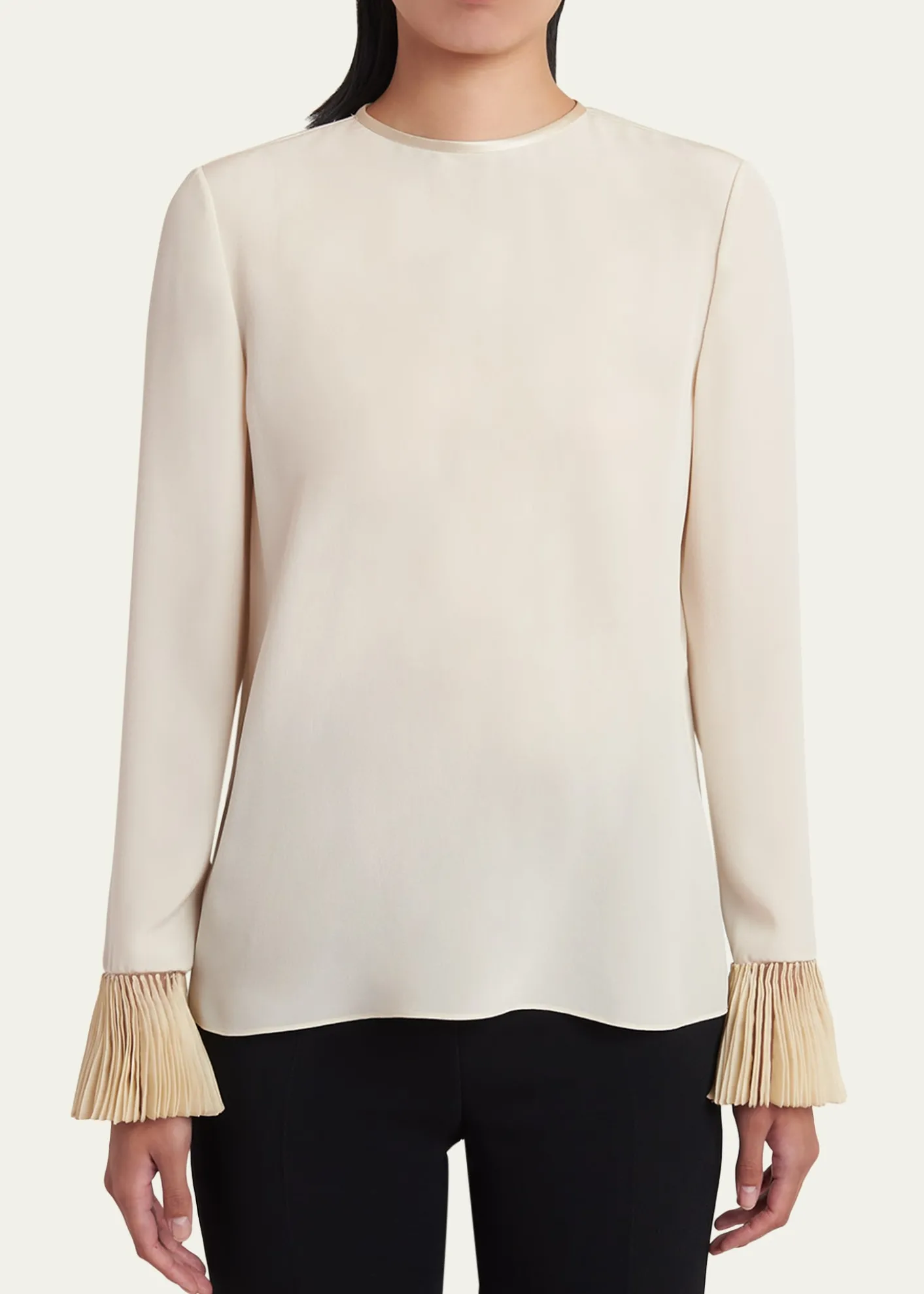 Valentino GaravaniFlutter-Cuff Matte Shirt