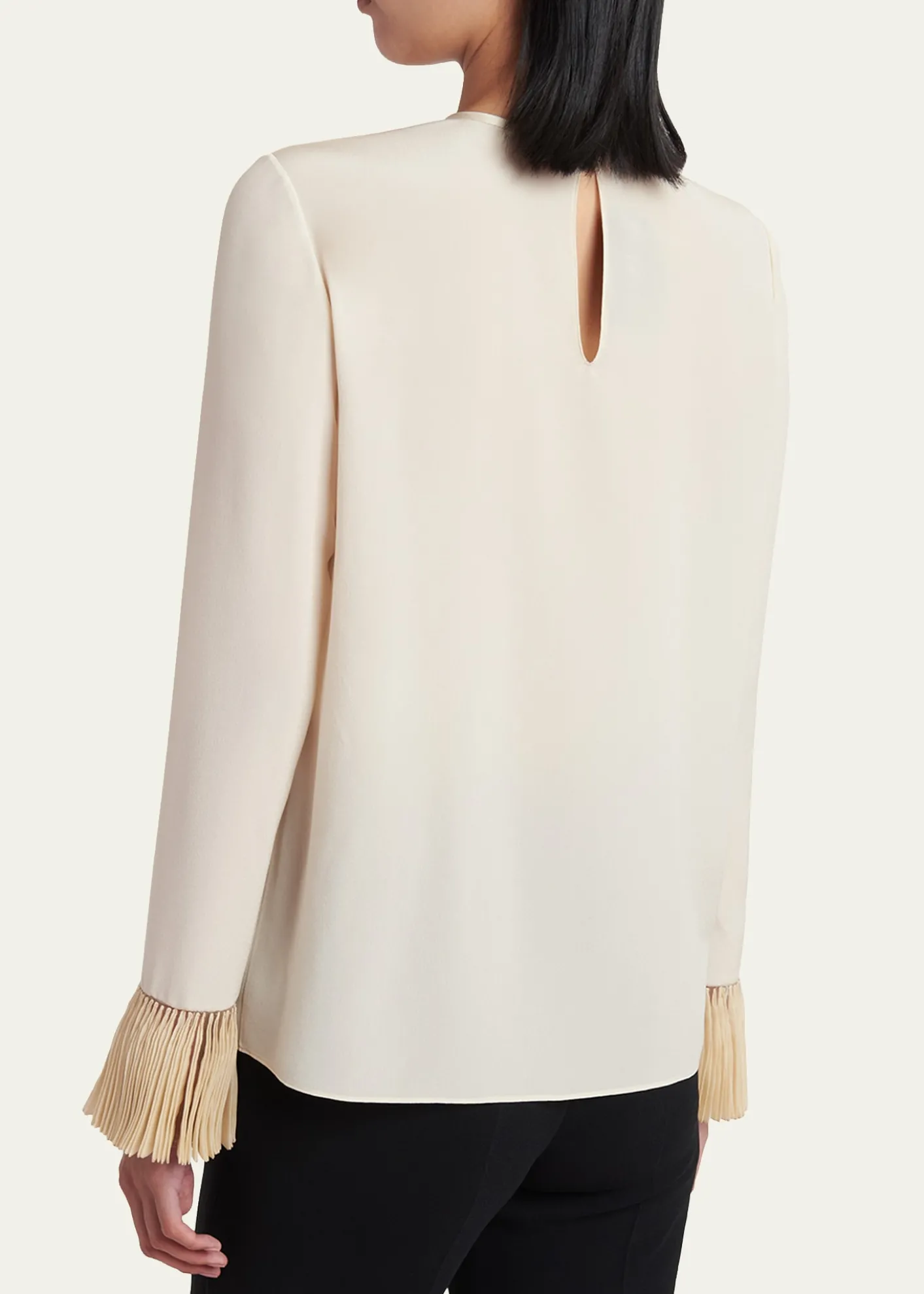 Valentino GaravaniFlutter-Cuff Matte Shirt