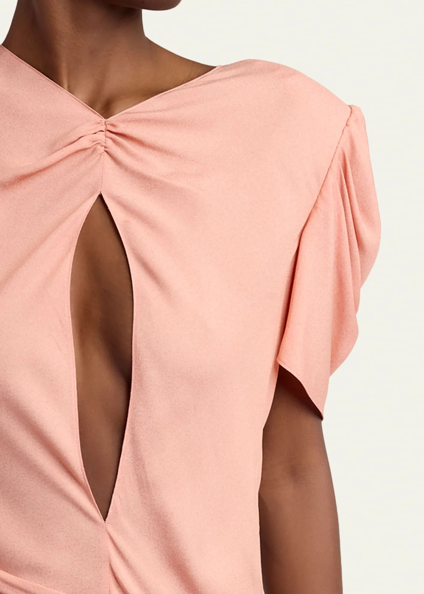 Valentino GaravaniGathered Colorblock Midi Dress