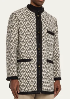 Valentino GaravaniGeometric Woven Collarless Jacket