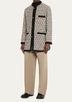 Valentino GaravaniGeometric Woven Collarless Jacket
