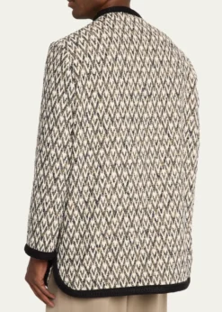 Valentino GaravaniGeometric Woven Collarless Jacket