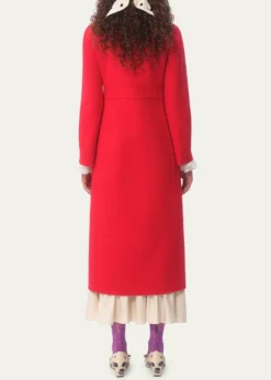 Valentino GaravaniHigh-Neck Double-Breast Belted Wool Cashmere Coat