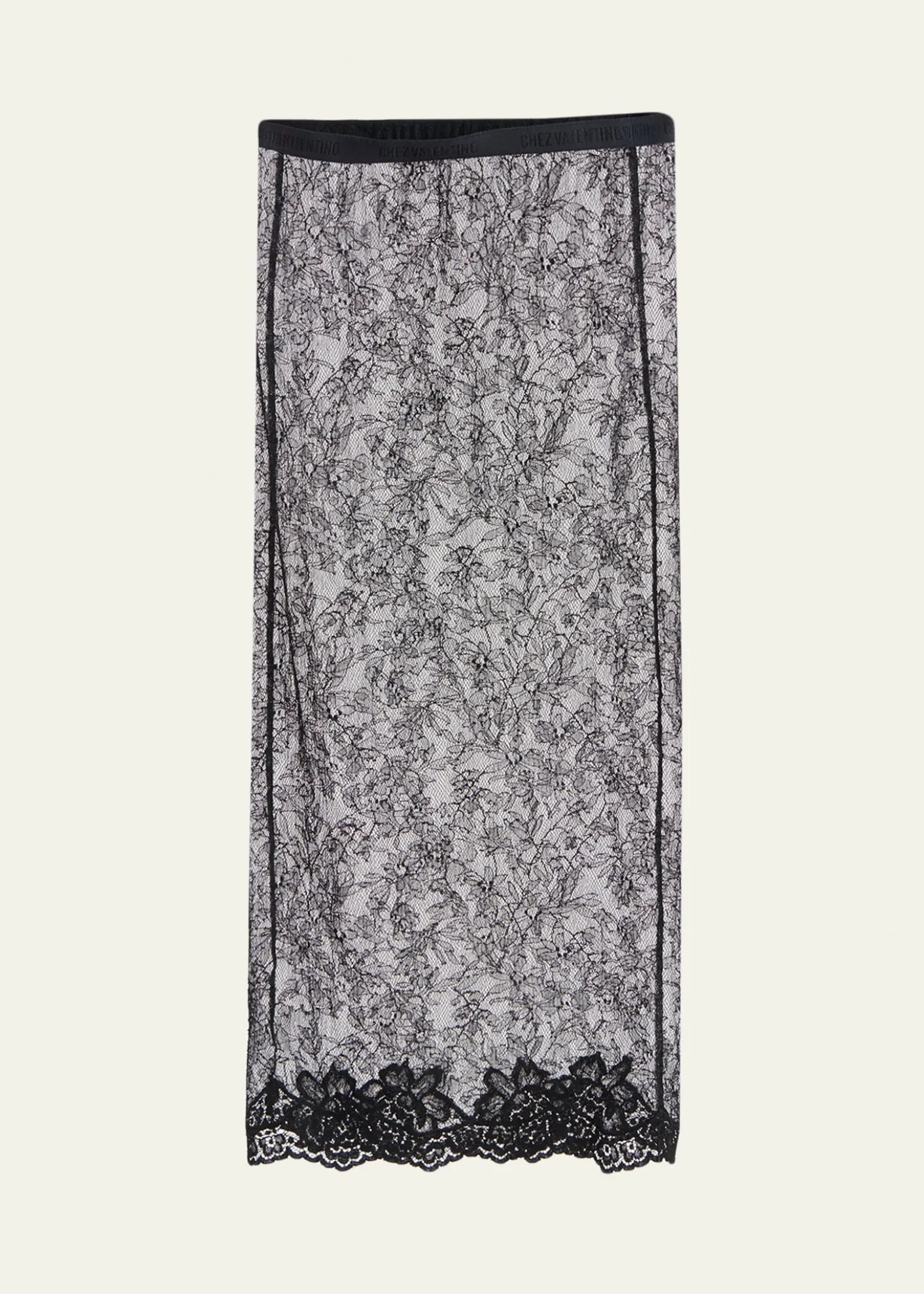 Valentino GaravaniLace Bodycon Midi-Skirt