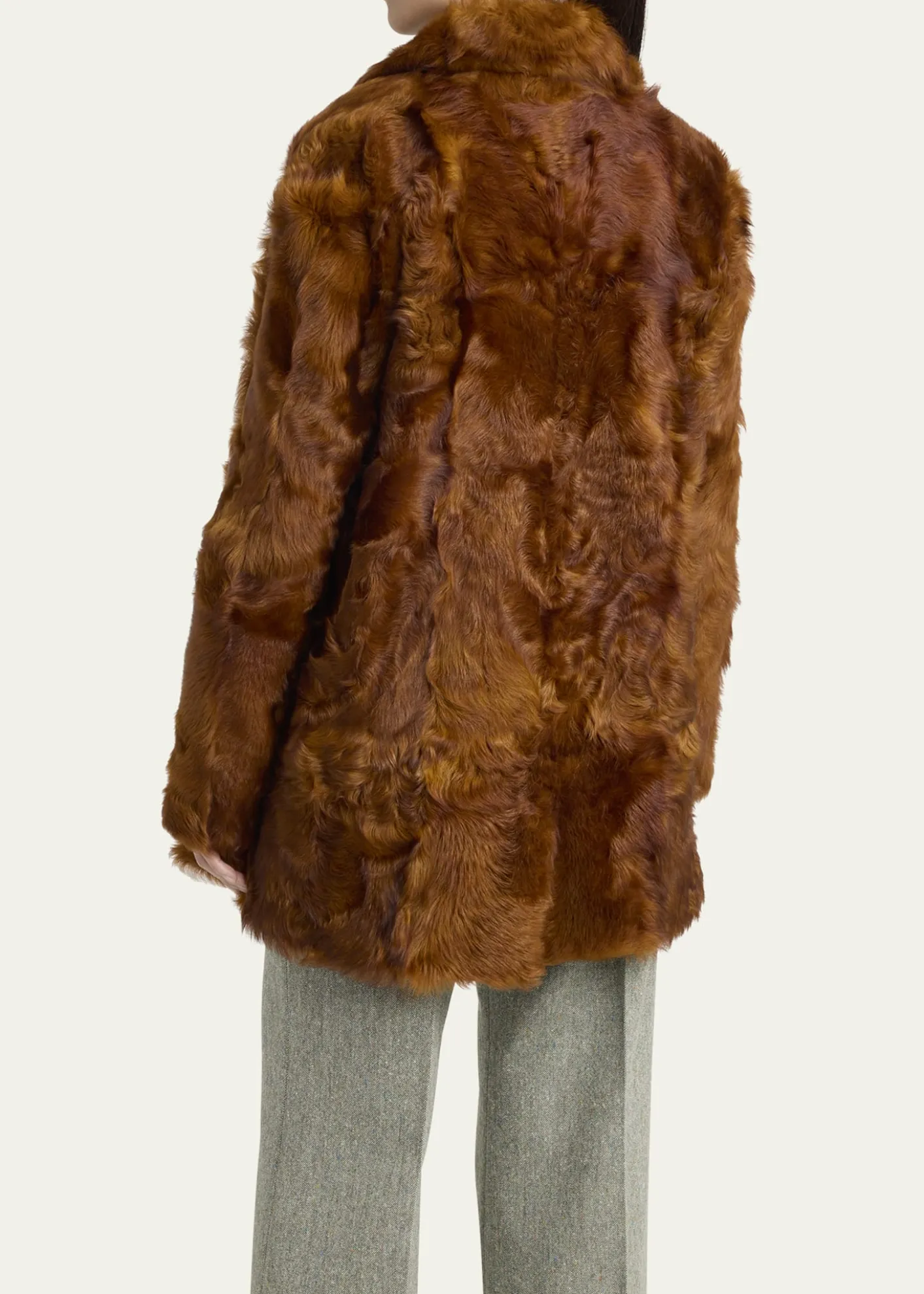 Valentino GaravaniLamb Shearling Open Coat