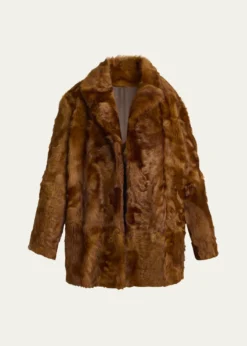 Valentino GaravaniLamb Shearling Open Coat