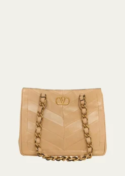 Valentino GaravaniLaseine Small Nappa Leather Shopping Bag