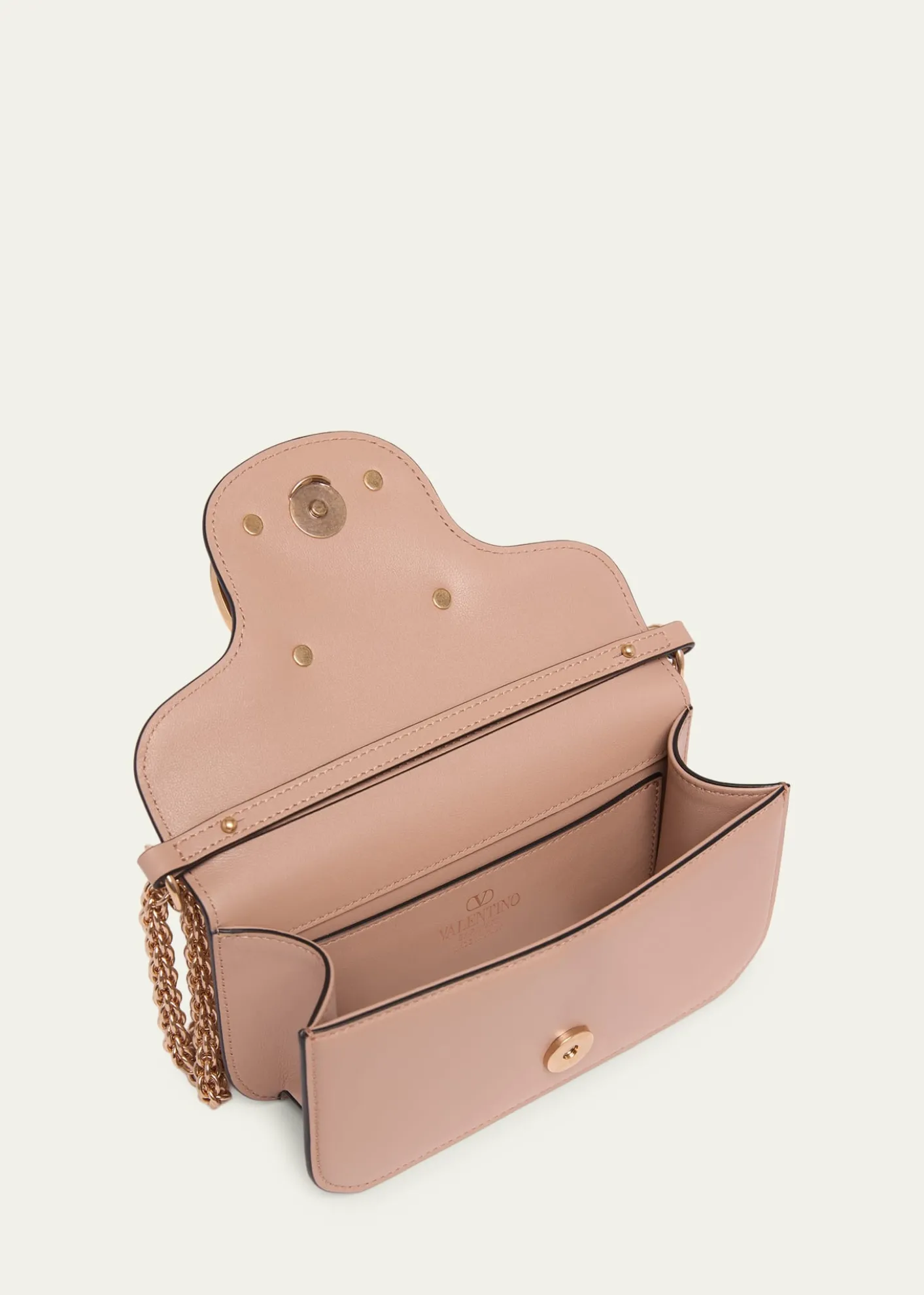 Valentino GaravaniLoco Crystal VLogo Leather Shoulder Bag