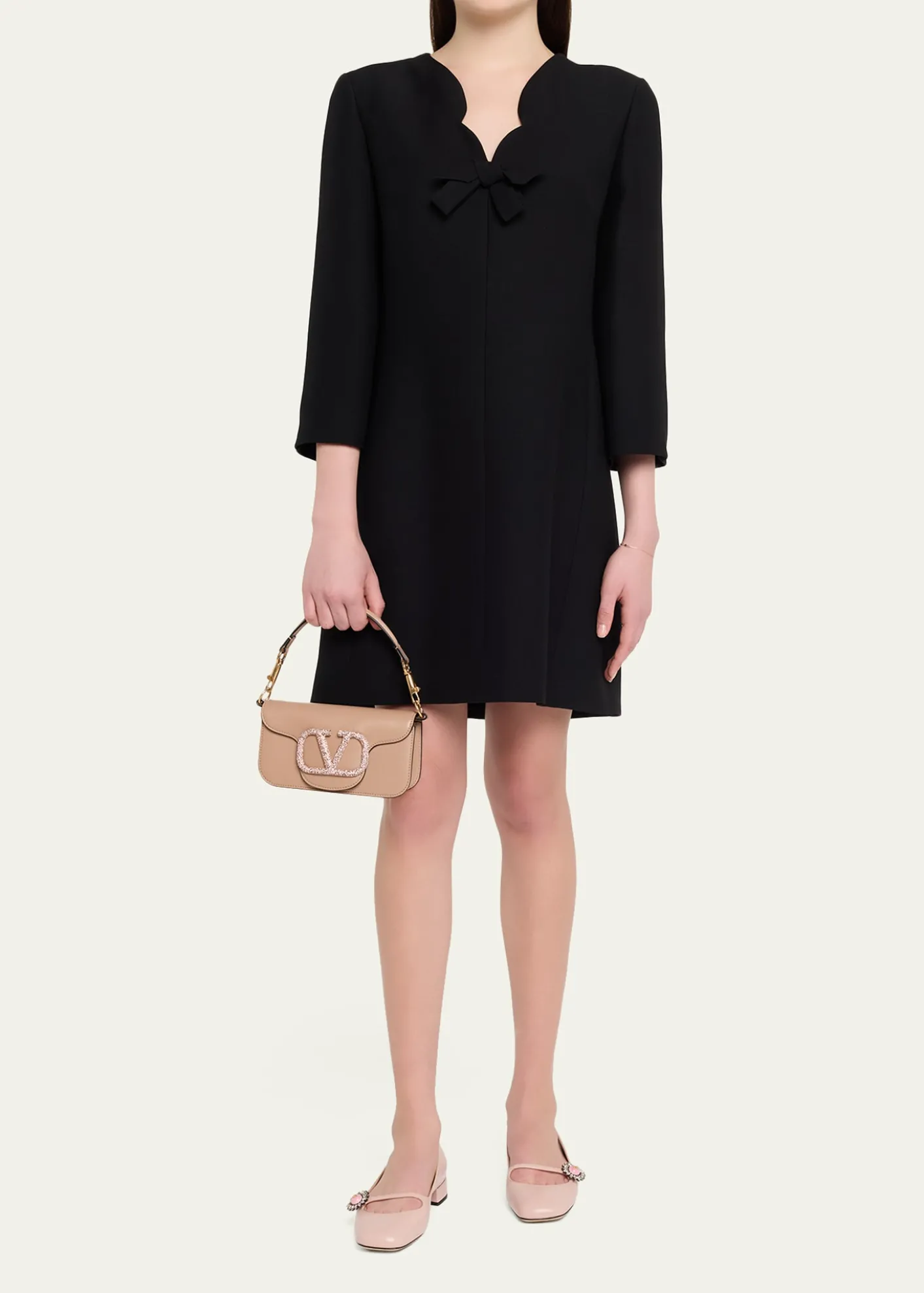 Valentino GaravaniLoco Small Leather Top-Handle Bag with Jewel VLogo