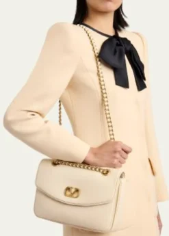 Valentino GaravaniMedium Leather VLogo Shoulder Bag
