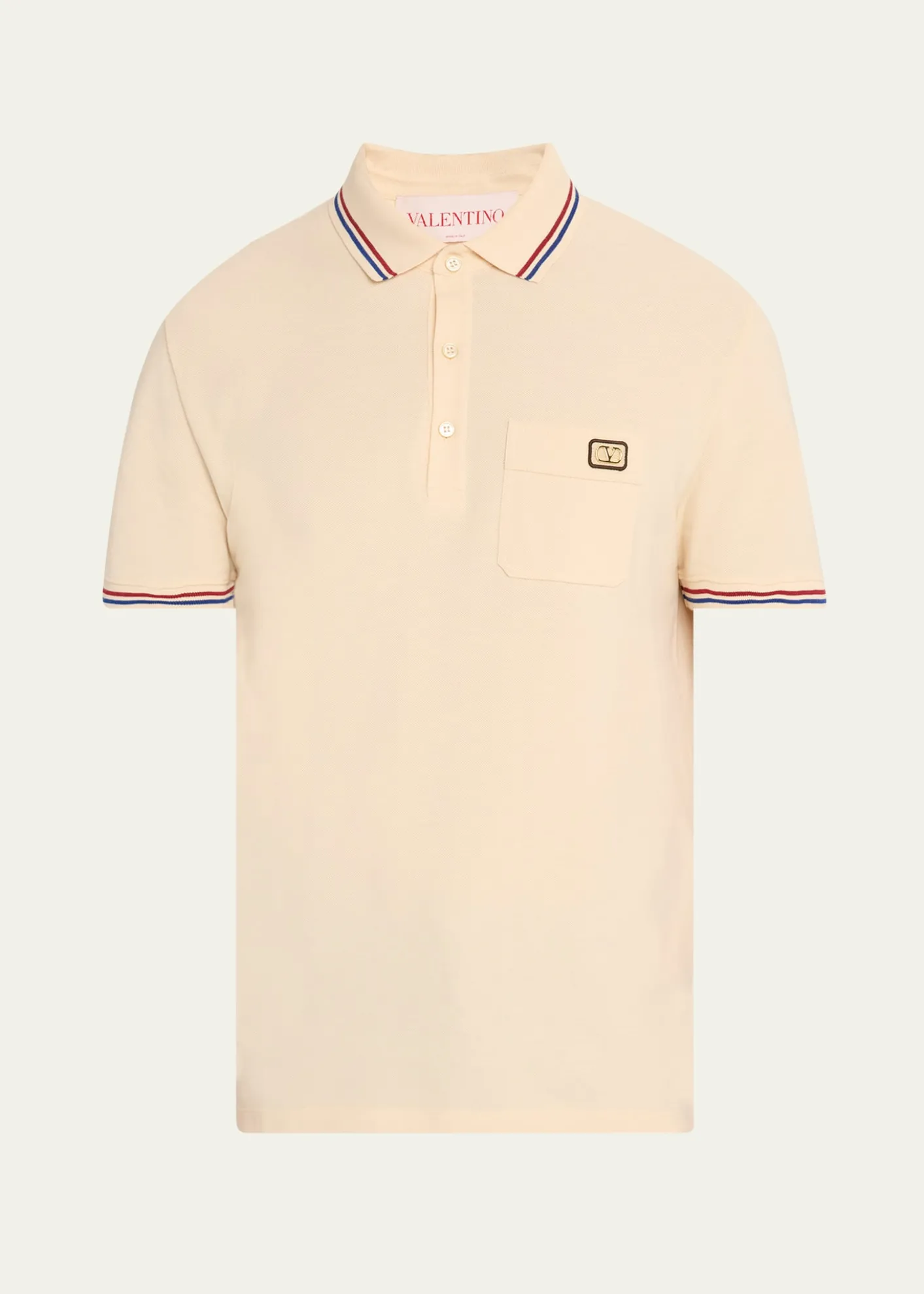 Valentino GaravaniMen's Contrast-Tip Pique Polo Shirt