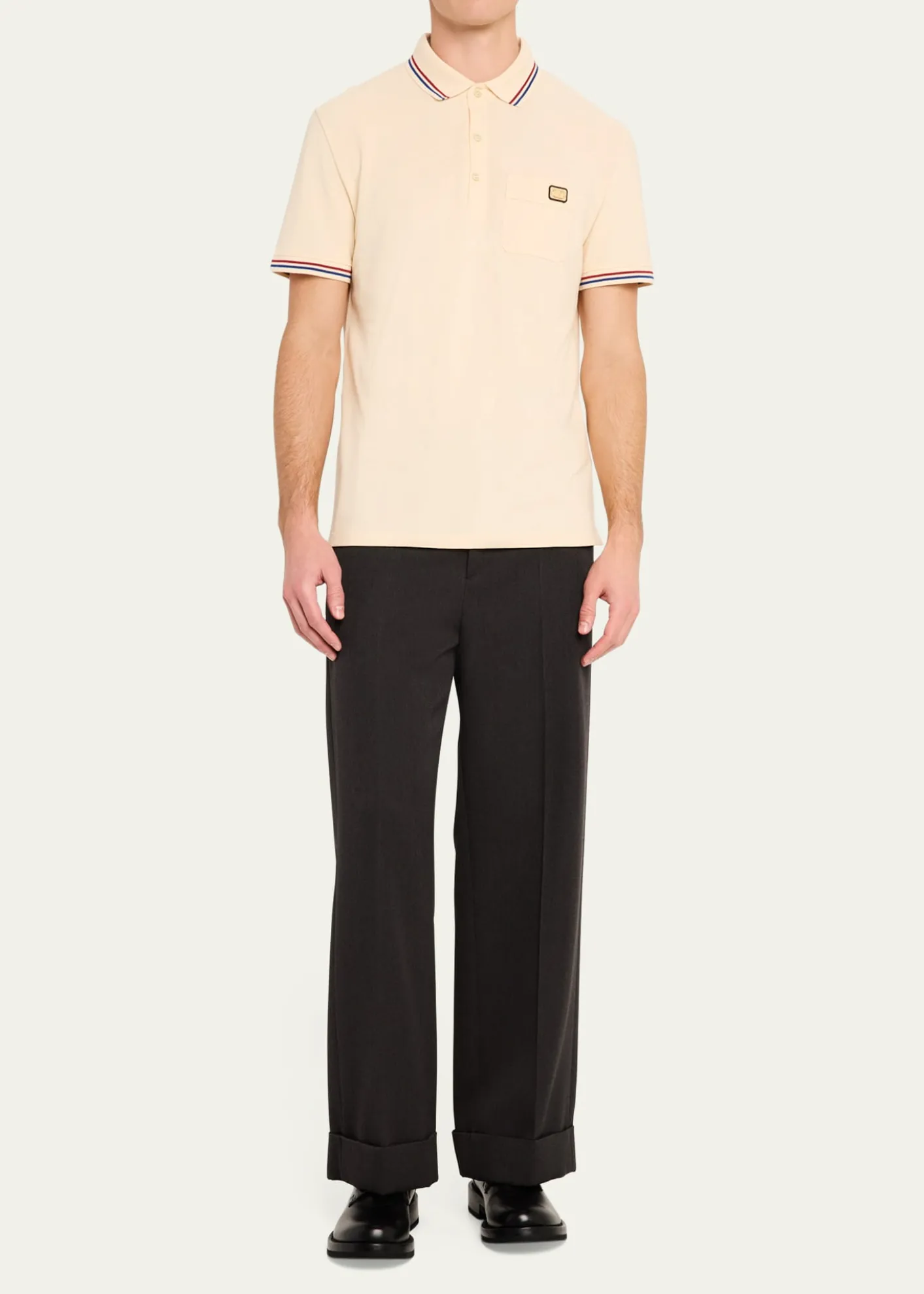 Valentino GaravaniMen's Contrast-Tip Pique Polo Shirt