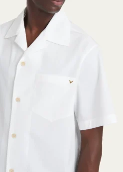 Valentino GaravaniMen's Cotton Poplin Camp Shirt
