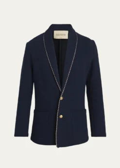 Valentino GaravaniMen's Cotton Jersey Knit Jacket