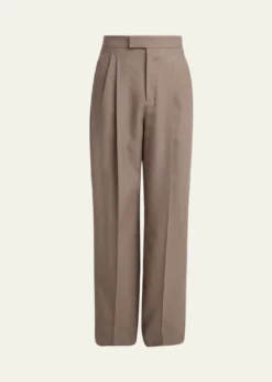 Valentino GaravaniMen's Double-Pleated Wool Trousers