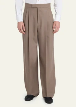 Valentino GaravaniMen's Double-Pleated Wool Trousers