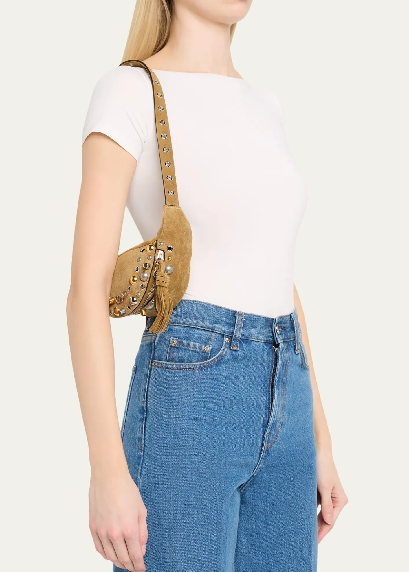 Valentino GaravaniMen's Nellcote Suede Belt Bag