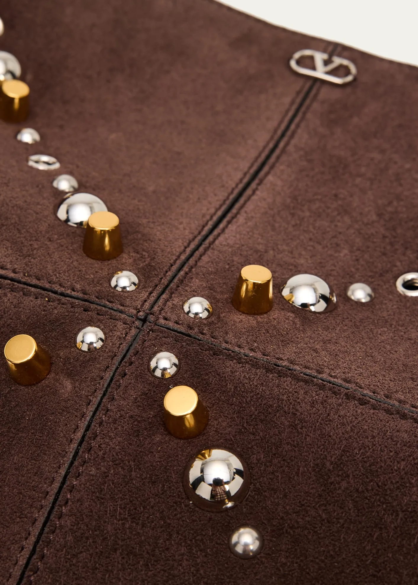 Valentino GaravaniMen's Nellcote Studded Suede Belt Bag