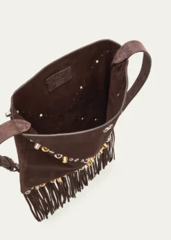 Valentino GaravaniMen's Nellcote Studded Suede Belt Bag
