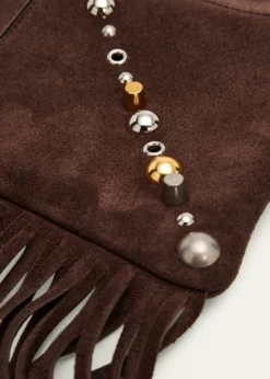 Valentino GaravaniMen's Nellcote Studded Suede Belt Bag