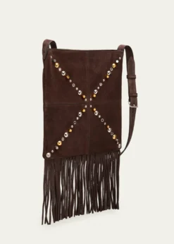 Valentino GaravaniMen's Nellcote Studded Suede Belt Bag