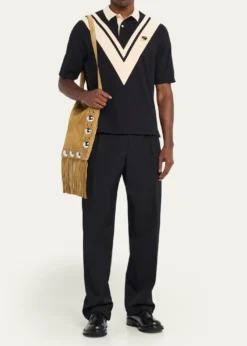 Valentino GaravaniMen's Nellcote Medium Suede Crossbody Bag