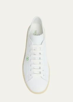Valentino GaravaniMen's Royco V Logo Calfskin Low-Top Sneakers