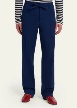 Valentino GaravaniMen's Straight-Fit Cotton Gabardine Pants