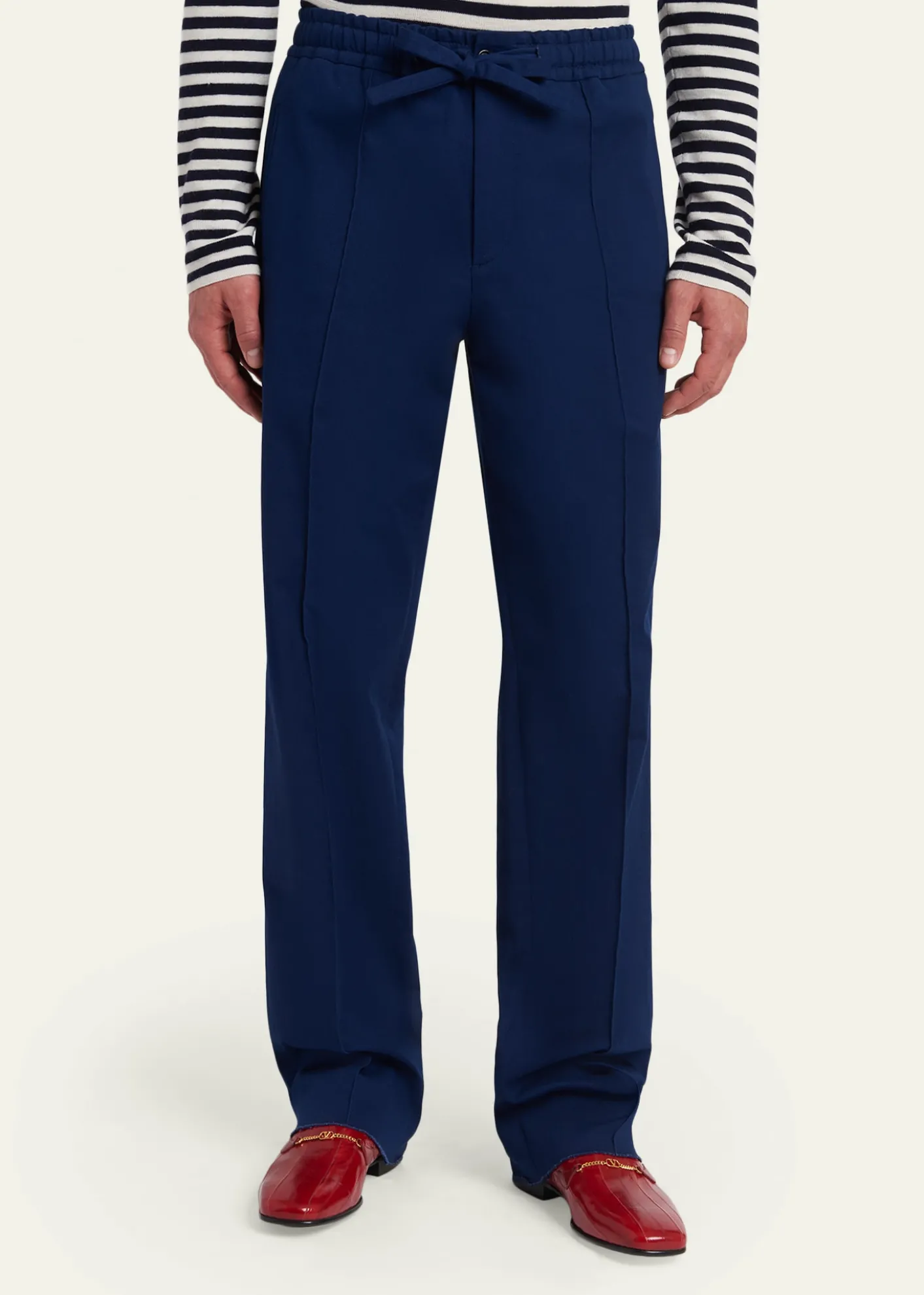 Valentino GaravaniMen's Straight-Fit Cotton Gabardine Pants