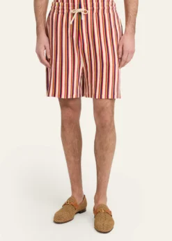 Valentino GaravaniMen's Striped Toweling Shorts