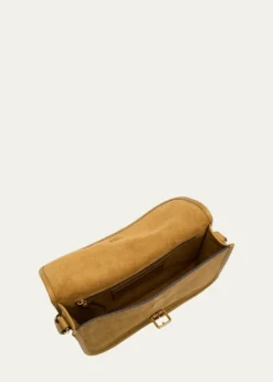 Valentino GaravaniMen's Suede Crossbody Bag