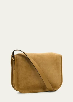 Valentino GaravaniMen's Suede Crossbody Bag