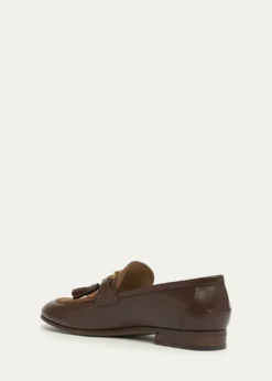 Valentino GaravaniMen's Vaniteux VLogo Leather & Suede Tassel Loafers