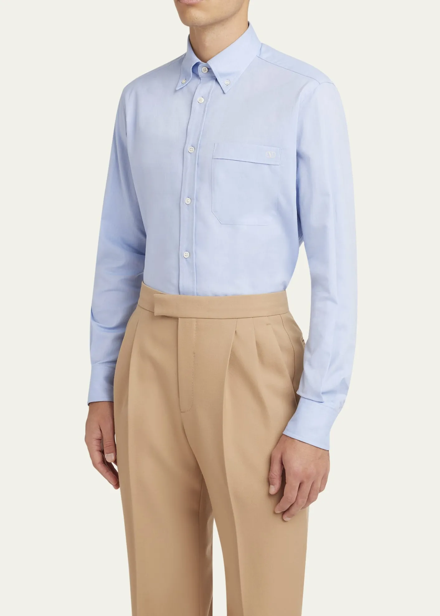 Valentino GaravaniMen's VLogo Oxford Sport Shirt