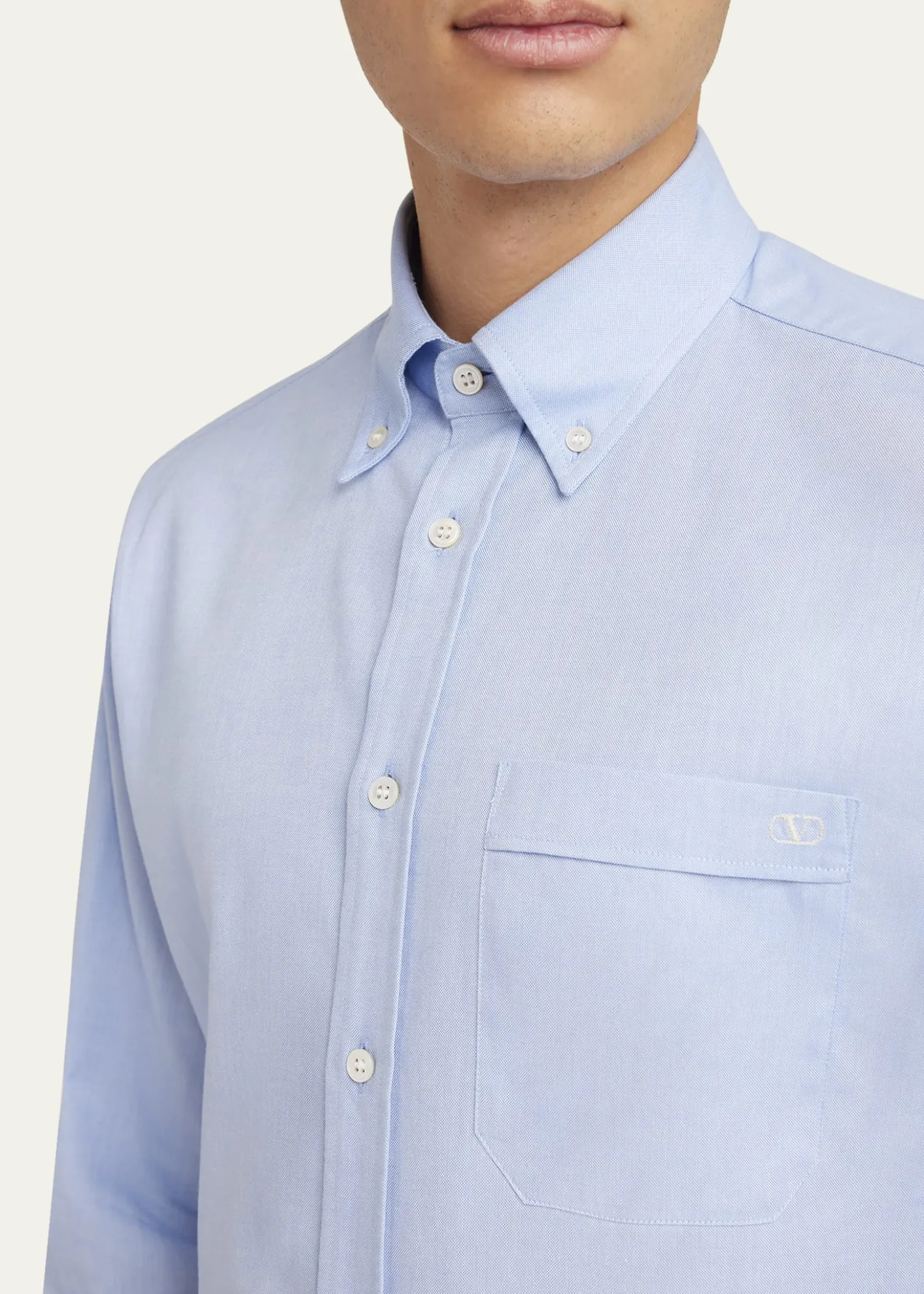 Valentino GaravaniMen's VLogo Oxford Sport Shirt