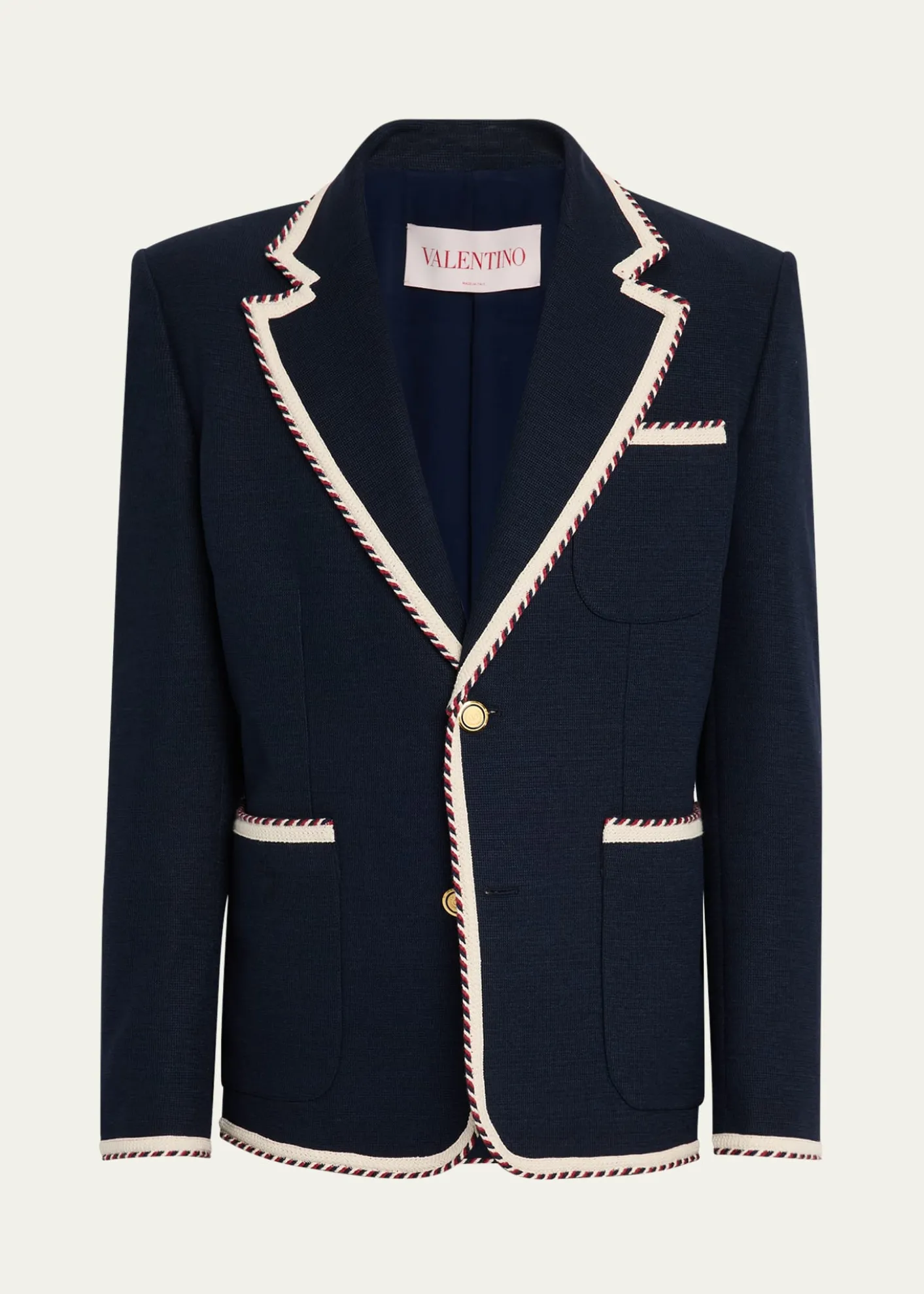 Valentino GaravaniMen's VLogo Contrast-Trim Blazer