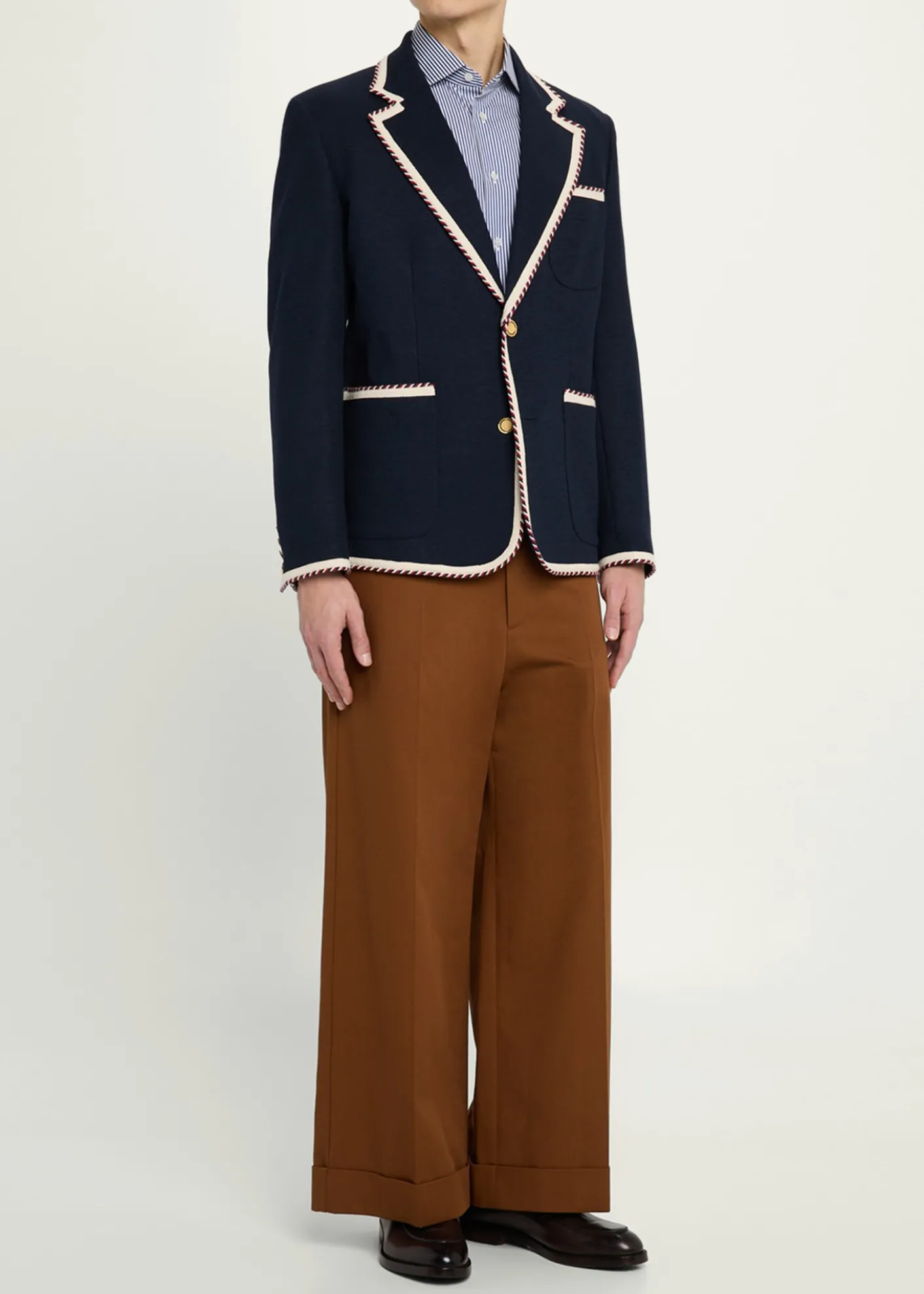 Valentino GaravaniMen's VLogo Contrast-Trim Blazer