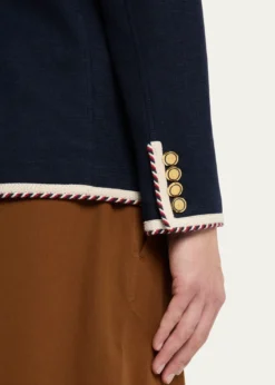 Valentino GaravaniMen's VLogo Contrast-Trim Blazer