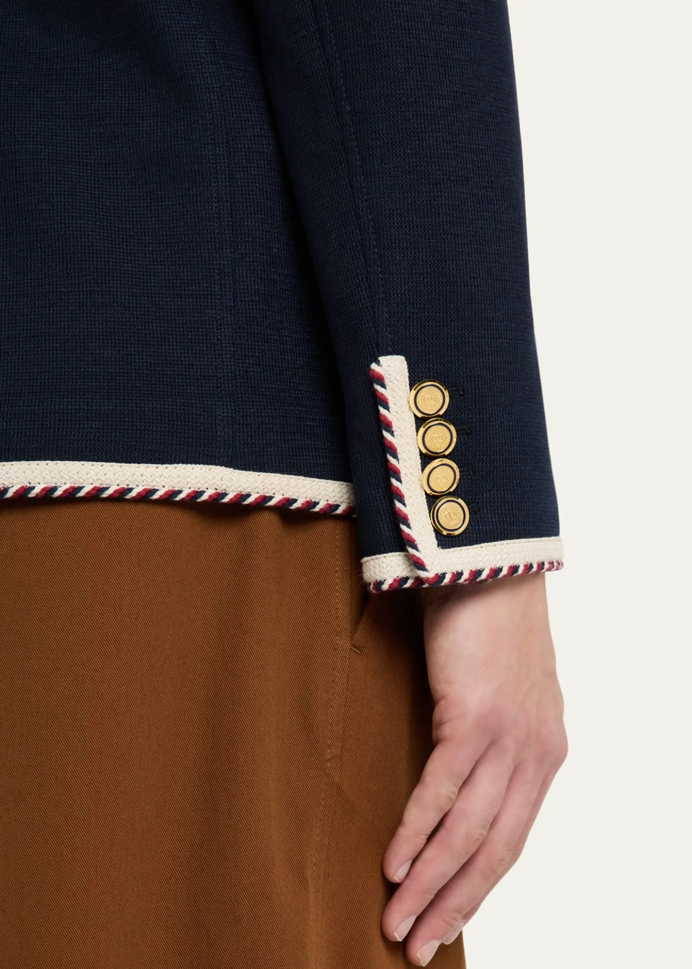 Valentino GaravaniMen's VLogo Contrast-Trim Blazer