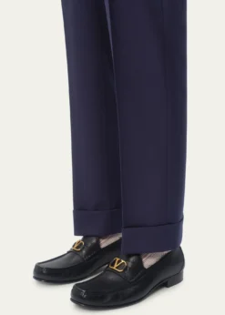 Valentino GaravaniMen's VLogo Signature Leather Penny Loafers