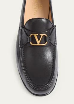 Valentino GaravaniMen's VLogo Signature Leather Penny Loafers