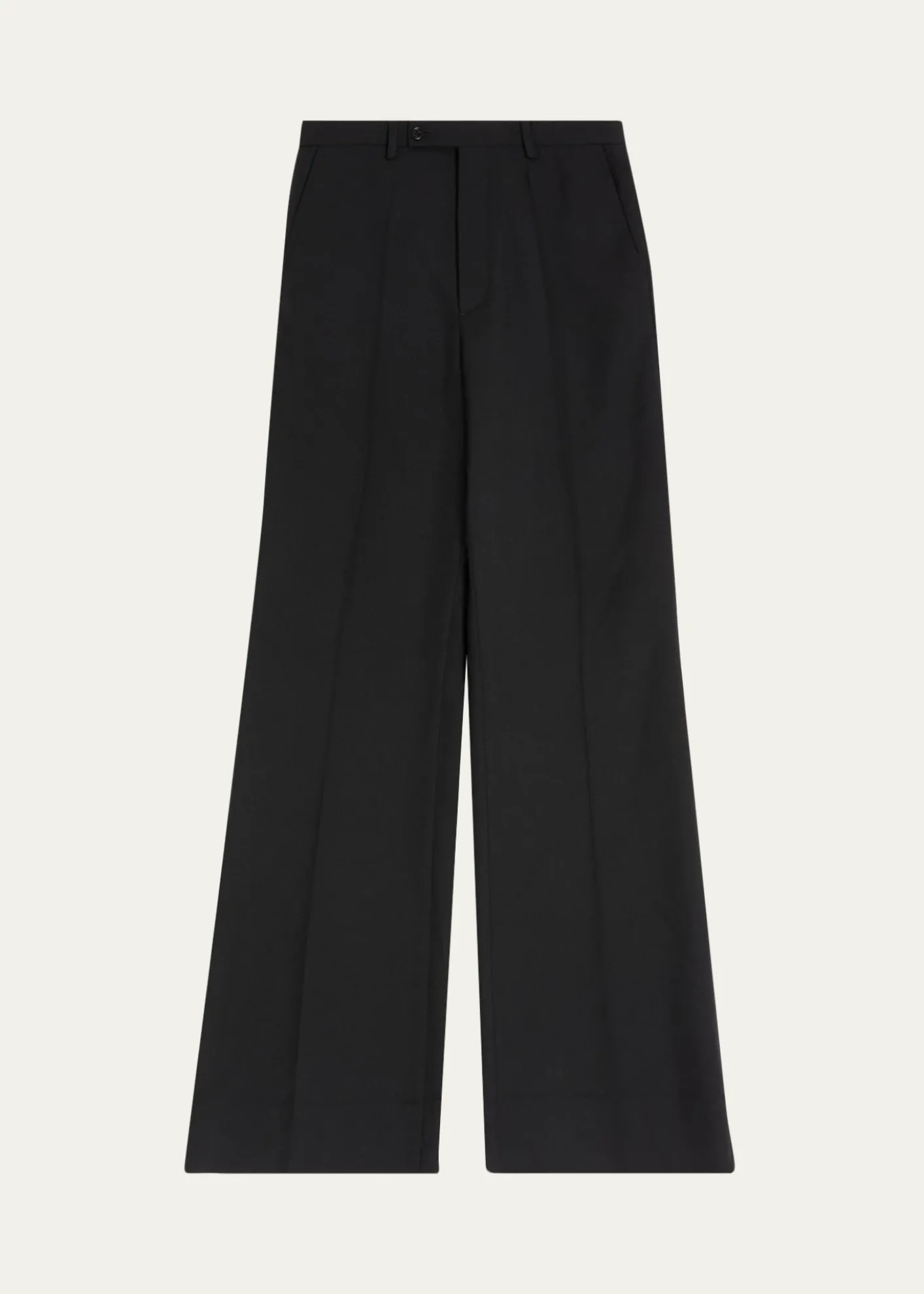 Valentino GaravaniMen's Wide Leg Flared Flat-Front Pants