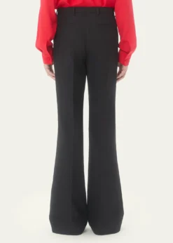 Valentino GaravaniMen's Wide Leg Flared Flat-Front Pants