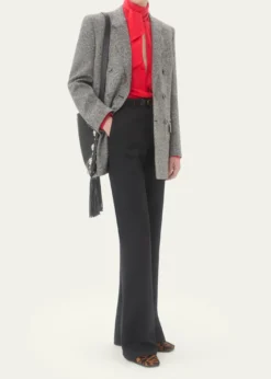 Valentino GaravaniMen's Wide Leg Flared Flat-Front Pants