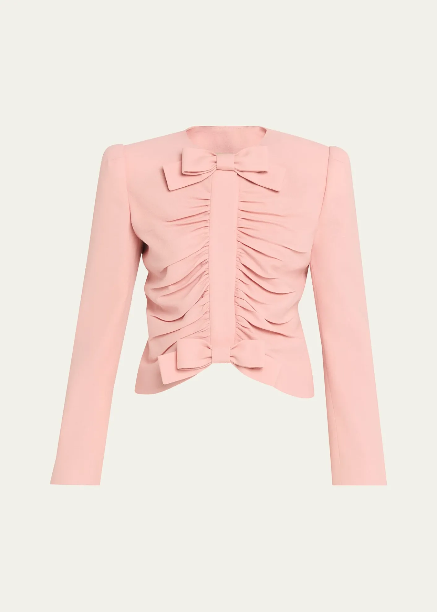 Valentino GaravaniMetallic Floral Jacquard Cowl-Neck Top