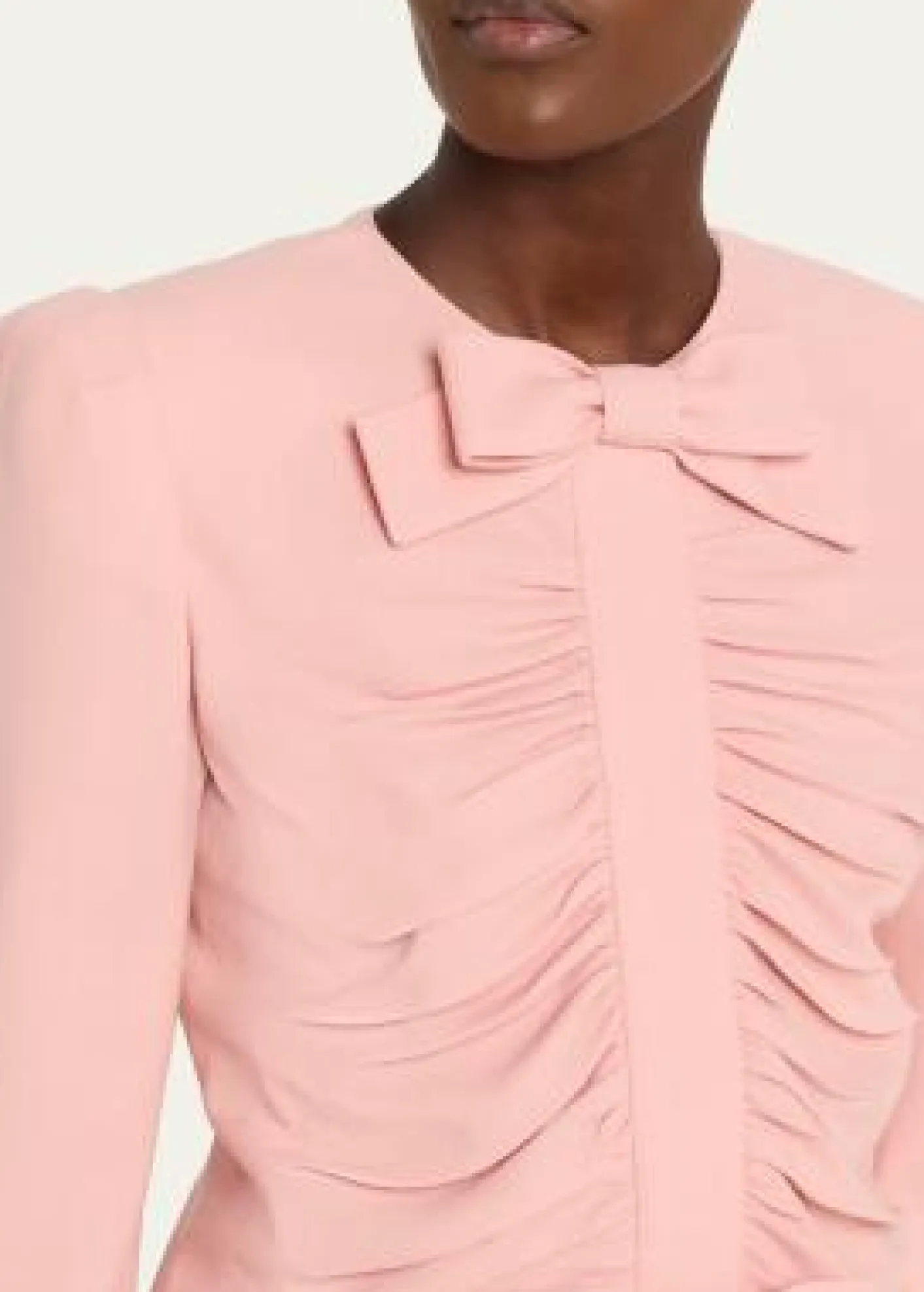 Valentino GaravaniMetallic Floral Jacquard Cowl-Neck Top