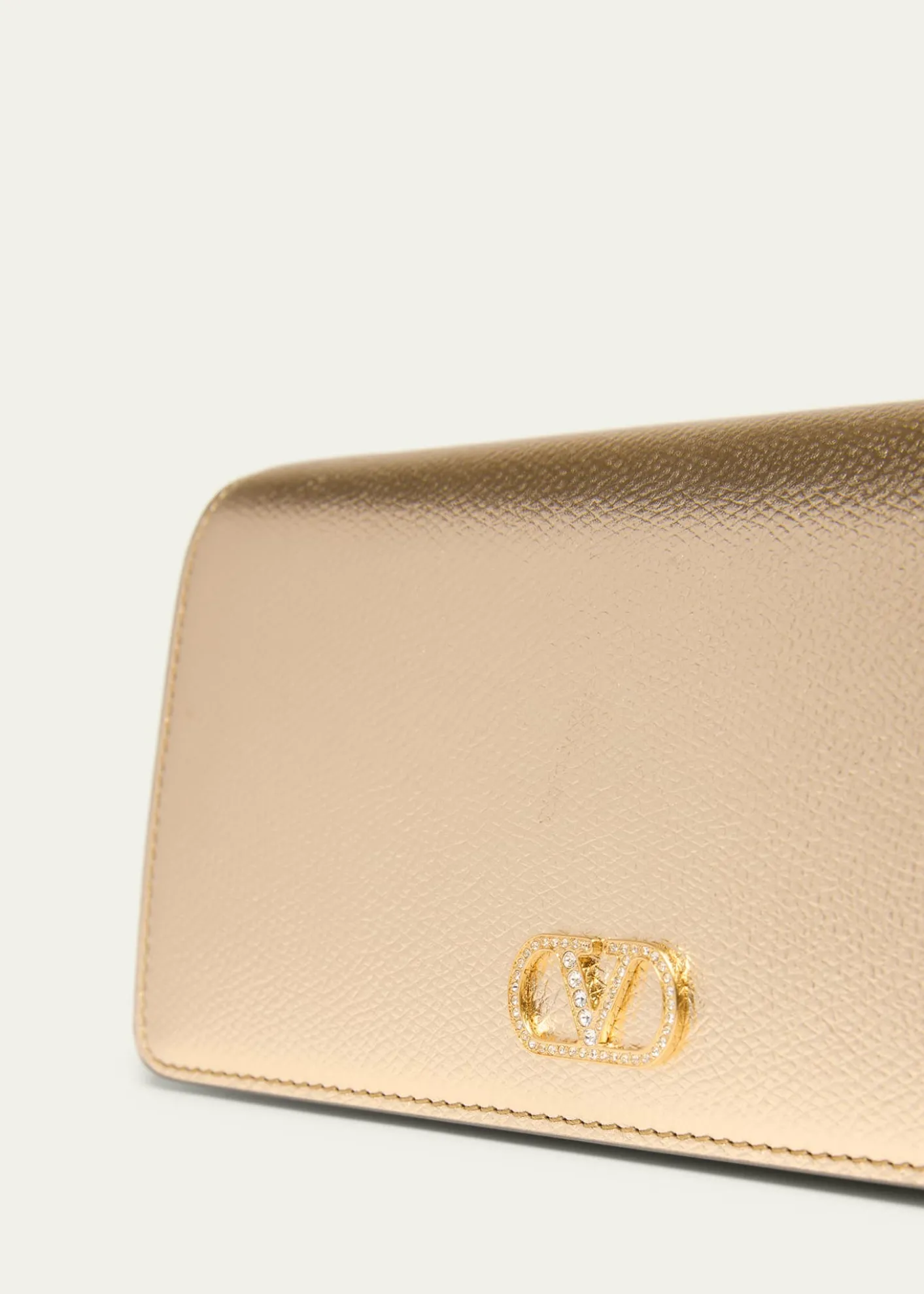 Valentino GaravaniMini Laminated Leather Crossbody Bag
