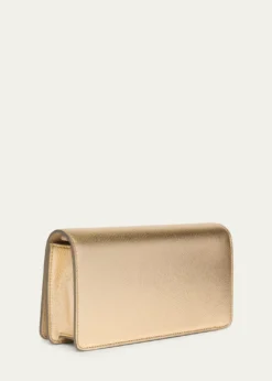 Valentino GaravaniMini Laminated Leather Crossbody Bag