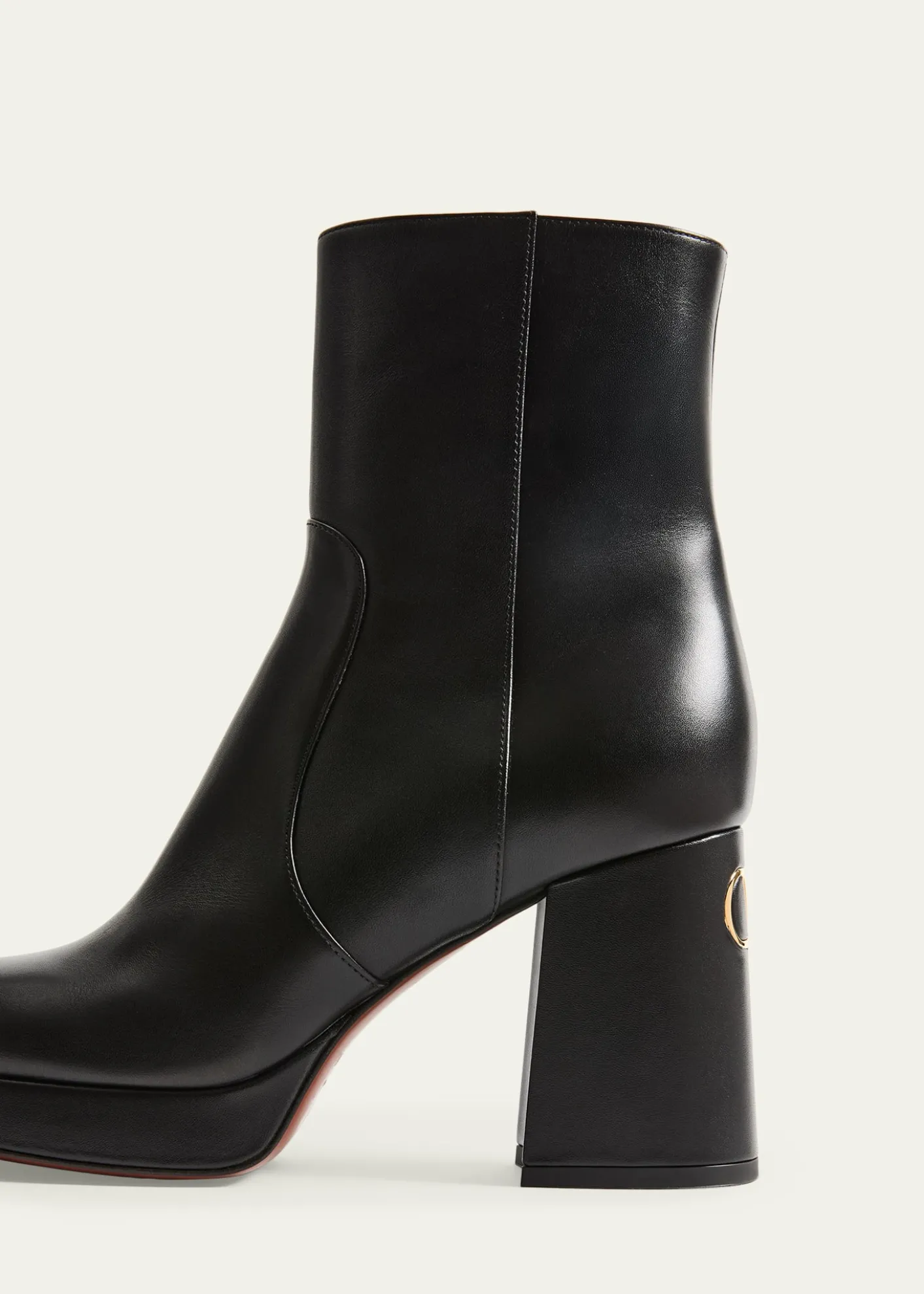 Valentino Garavani90mm Fawcette Platform Leather Ankle Boots
