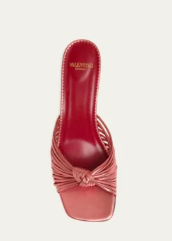 Valentino Garavani60mm Metallic Nappa Leather Mule Sandals